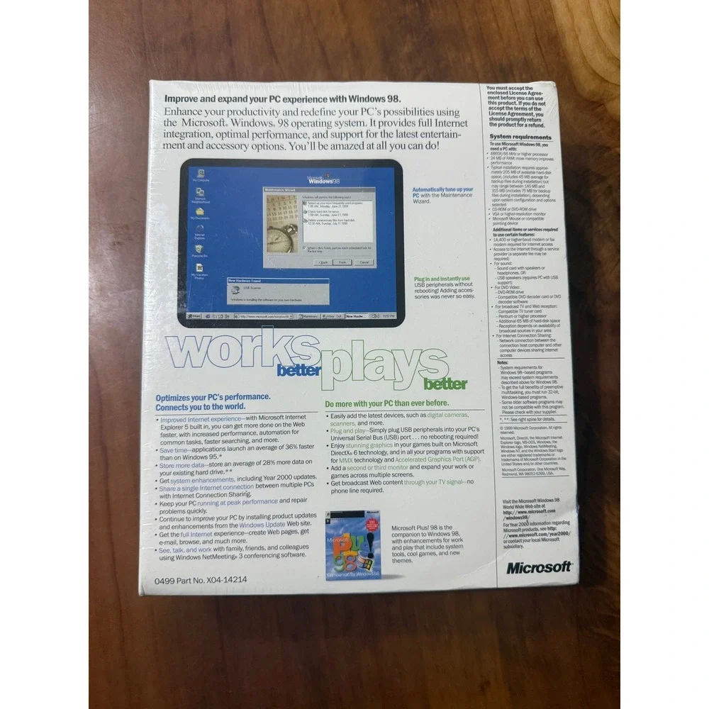 NEW NIB Windows 98 Upgrade Microsoft Second Edition 1999